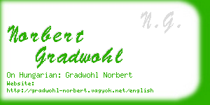norbert gradwohl business card